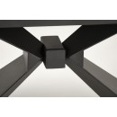 Стол обеденный HALMAR LUCIANO синий мрамор/черный 180-230/90